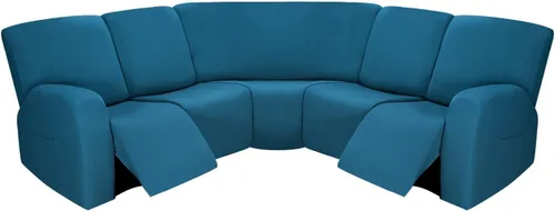 Vista 13 de PureFit Fundas para sofá modular de 7 piezas, fundas de sofá reclinable seccional extra grandes para sofás reclinables en forma de L, fundas de sofá