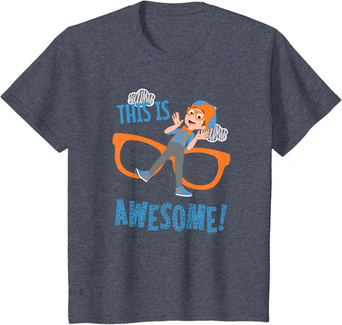Vista 15 de Blippi This is Awesome Glasses - Camiseta talla S Azul Pastel