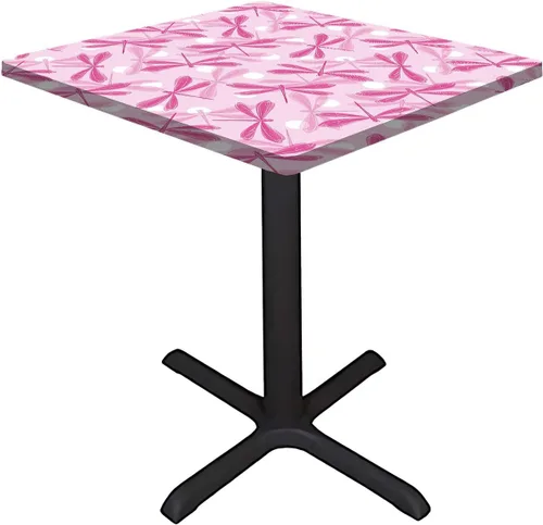 Vista 2 de Mantel cuadrado de libélula, vibrante con temática de primavera, con alas de insectos, lavable, a prueba de derrames, se adapta a mesas de 48 x 48