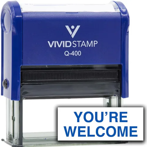 Vista 9 de Vivid Stamp You're Welcome - Sello de goma autoentintado (tinta negra) - Q-300