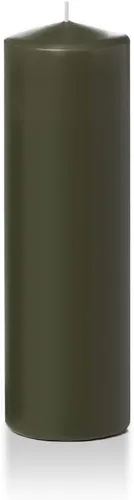 Vista 6 de Yummi - Velas redondas de pilar blancas de 3 pulgadas x 4 pulgadas, 3 por paquete