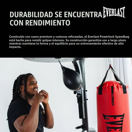 Vista 4 de Everlast Saco de boxeo de velocidad Bolsa de velocidad para boxeo y artes marciales mixtas Bolsa de boxeo duradera para entrenamiento