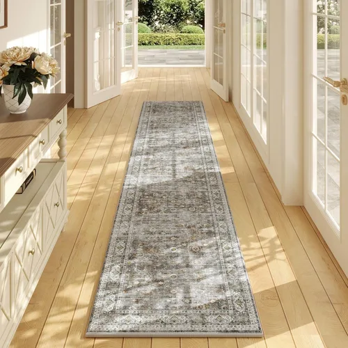 Vista 78 de Rugcomf Alfombra de Entrada de 2'x3' - Patrón Paisley, Tapete para Puerta de Entrada Interior, Floral Vintage, Lavable a Máquina, Alfombra