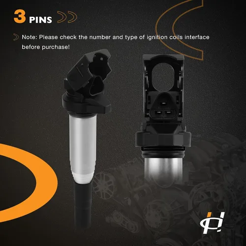 Vista 3 de HQPASFY Paquete de Bobina de Encendido UF598 Juego de 4 Compatible con Mini Cooper Countryman 2011-2016, Mini Cooper Paceman 2013-2016, Mini Cooper
