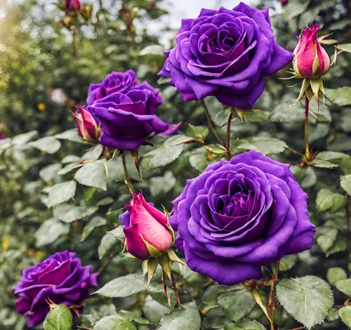 Vista 5 de Bonsai Alemania - Rosas moradas raras, 30 unidades, semillas de reliquia de rosa dragón