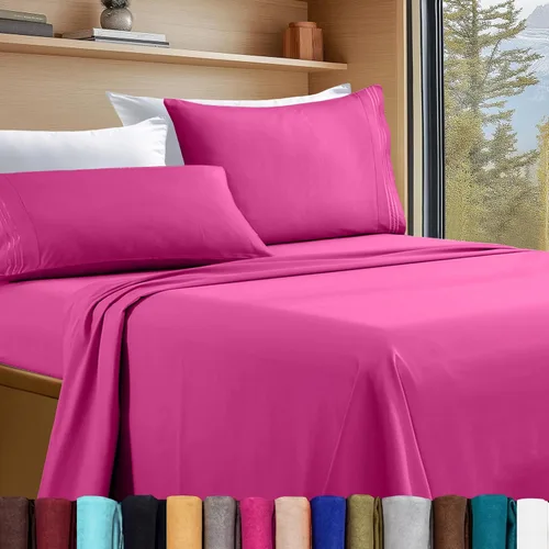 Vista 83 de Elegant Comfort - Juego de sábanas de lujo de 4 piezas - Ropa de cama de lujo de 1500 hilos, calidad de hotel prémium, microfibra, resistente a