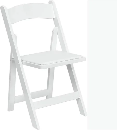 Vista 12 de HERCULES™ silla plegable de madera blanca, con asiento acolchado, Vidrio, Negro