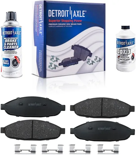 Vista 74 de Detroit Axle - Pastillas de Freno Delantero Izquierdo Reemplazo de Pinza de Disco para Dodge Ram 1500 Dakota Mitsubishi Raider - Juego de 3 piezas