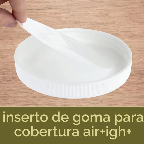 Vista 3 de kitchentoolz Tarro de masón de medio galón - Tarro de vidrio de boca ancha de 1/2 galón con tapa - Envases de almacenamiento de vidrio herméticos
