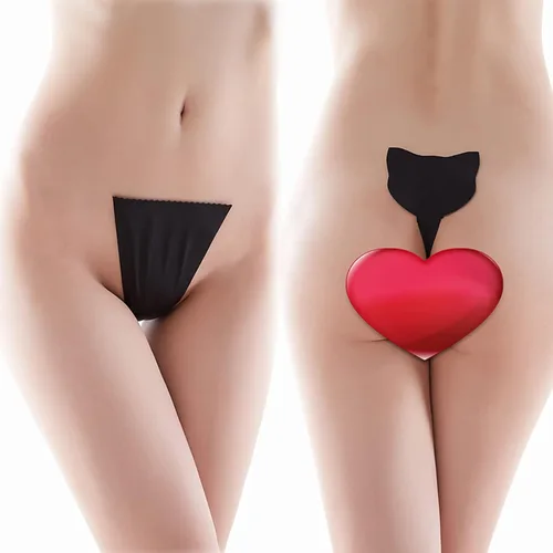 Vista 4 de RUIBAVYA Tanga sin tirantes para mujer, sin tirantes, invisible, autoadhesiva, lencería sexy
