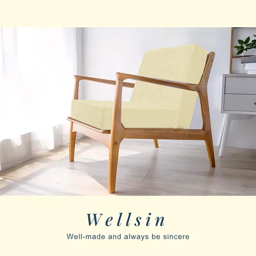 Vista 7 de Wellsin Cojines de Suelo Cuadrados Sólidos para Adultos y Niños - Cojín Grande de Suelo para Meditación y Asiento con Espuma Gruesa y Funda de Beige
