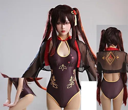 Vista 3 de Genshin - Traje de baño de anime para mujer, trajes de baño para niñas adolescentes