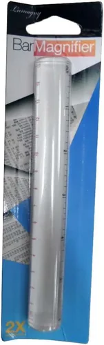 Vista 2 de MAXIMIZE Lumagny Regla de lupa de 6.5 pulgadas (6.5 in) Ampliación 2X Medición doble en pulgadas y CM Herramienta acrílica 3 en 1 Ligero
