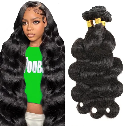 Vista 6 de CSCHS Manojos de cabello humano 12A de 22, 24, 26 pulgadas, mechones de cabello humano ondulado 100% sin procesar, extensiones de cabello virgen