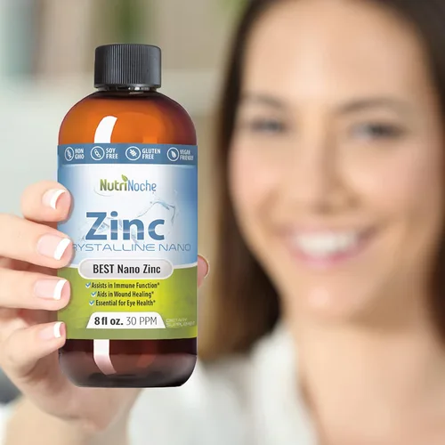 Vista 2 de NutriNoche Suplemento de zinc líquido cristalino puro - 30 PPM - Minerales coloidales