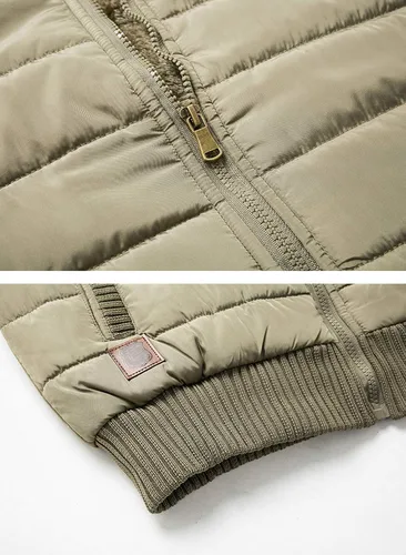 Vista 4 de HOW'ON Chaleco cálido para exteriores sin mangas, cuello alto, forro polar, para hombre
