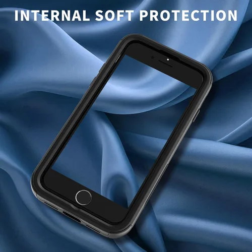 Vista 7 de X-belmox Funda resistente para iPhone SE 2022 (3ª generación), iPhone SE 2020 (2ª generación), 3 en 1 [a prueba de golpes] [a prueba de caídas]