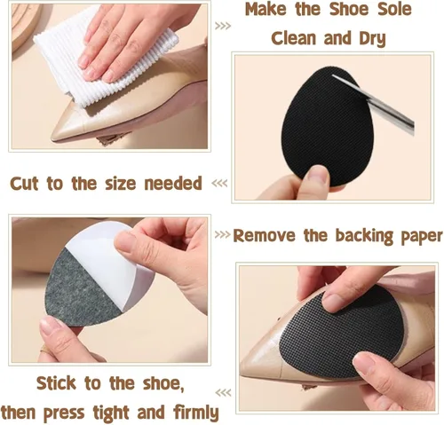 Vista 5 de Almohadillas antideslizantes para zapatos, protectores de suela de zapatos para la parte inferior de los zapatos, 6 suelas antideslizantes