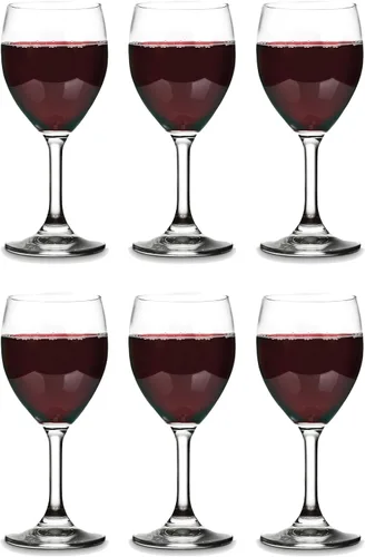 Vista 8 de Vikko Copas de vino pequeñas de 8.5 onzas, juego de 6, vidrio transparente, tallo duradero, apto para lavavajillas