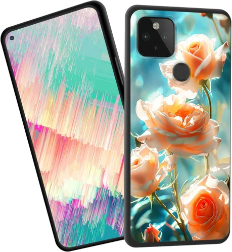 Vista 30 de Funda delgada para Google Pixel 4 XL, funda delgada de silicona de TPU suave a prueba de golpes para Google Pixel 4 XL, cruz negra