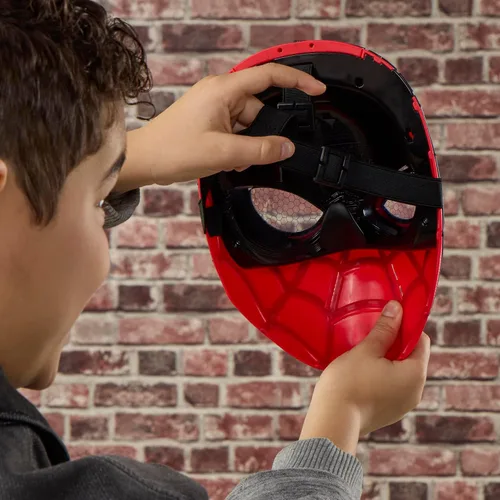 Vista 8 de Marvel Studios Spider-Man: Máscara brillante Wisecrackin' de New Day, juguete electrónico de juego de rol, máscara de disfraz de superhéroe