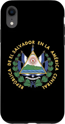 Vista 24 de Funda para iPhone 13 Pro Max con emblema nacional de escudo de armas de El Salvador