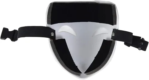 Vista 6 de Tkieio Máscara de cosplay de cara sonriente, accesorio de resina blanca para Halloween
