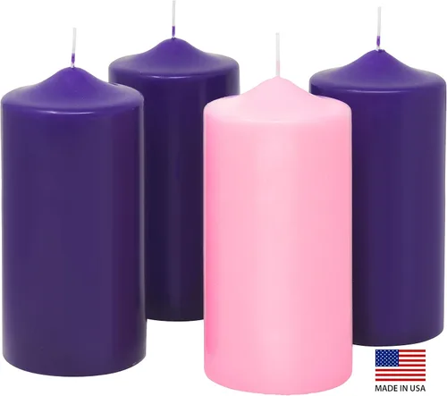 Vista 3 de Soporte para velas de adviento con cinta roja para velas de adviento – Tamaño grande – Soporte para coronas de Adviento de Navidad – Decoración
