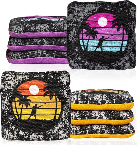 Vista 14 de Play Platoon Tournament Series Bolsas de Cornhole - Bolsas de Estilo Profesional de Doble Cara con Lado Resbaladizo y Pegajoso - Juego de 8
