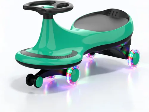 Vista 10 de Coche Cebra, Ruedas LED Intermitentes, Vehículo de Montar con Movimiento de Giro, Giro y Balanceo para Niños y Niñas, Sin Baterías, Engranajes