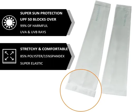 Vista 8 de ROCKBROS Mangas de protección solar para brazos, enfriamiento, correr, golf, pesca, ciclismo, mangas para brazos