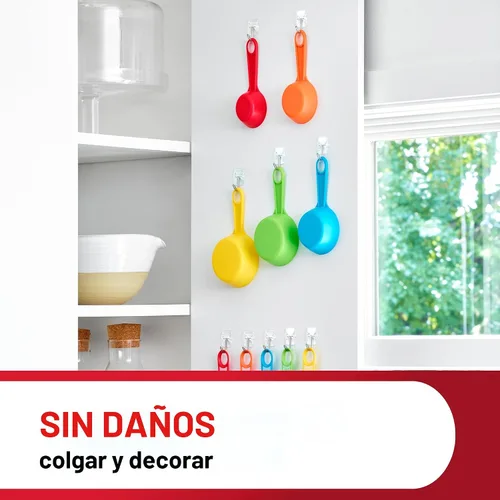 Vista 4 de Command - Ganchos de alambre (tamaño pequeño), color blanco