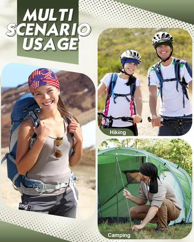 Vista 7 de 15 piezas Do Rag Skull Cap Enfriamiento Casco Liner Sudor Absorbe la Cabeza Envolturas Bandana Beanie Bicicleta Casco Liner para Hombres Mujeres