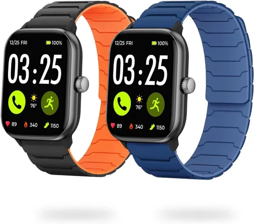 Vista 9 de LYSANDRA Correa magnética compatible con Spade & Co Health Smartwatch 4, correa magnética fuerte deportiva de silicona para Spade Co Health