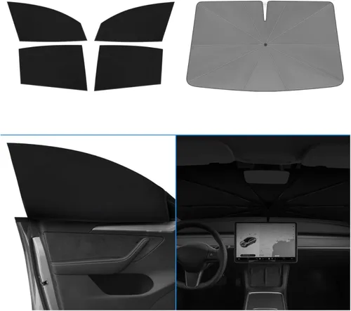 Vista 283 de KUST - Parasol plegable para parabrisas para BMW X1 E84, accesorios 2011 2012 2013 2014 2015, protector de visera de sol ajustable que bloquea