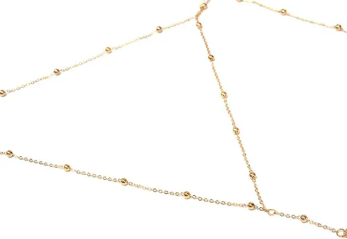 Vista 5 de Asooll Collar de cadena con cuentas de cristal y diamantes de imitación para el cuerpo y la joyería del cuerpo del sujetador del bikini