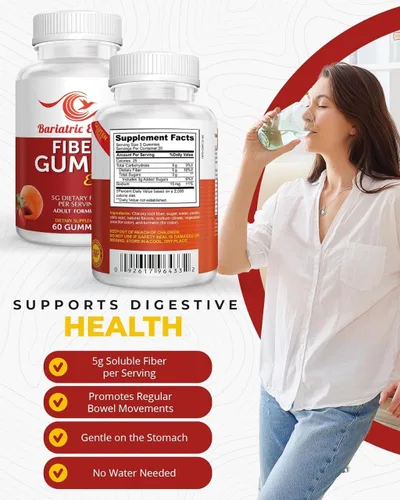 Vista 3 de Bariatric Expert Fiber Vitamin – Suplemento dietético de fusión rápida para adultos después de la cirugía bariátrica, 60
