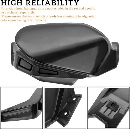 Vista 2 de SAUTVS Protector de manillar negro, deflector de viento para Can Am Ryker, kit de deflector de aire de plástico para Can-Am Ryker 600 900