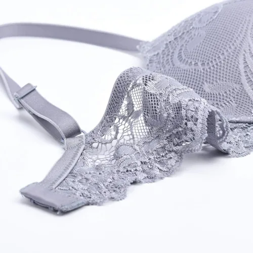 Vista 8 de Deyllo Sujetador push up para mujer, con encaje, con aros, cómodo y ligeramente acolchado