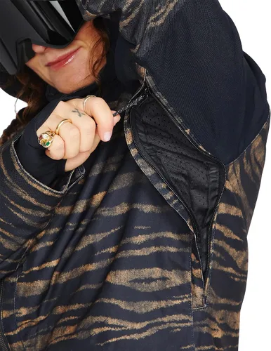 Vista 7 de Volcom Shelter 3D - Chaqueta con capucha para mujer, con aislamiento elástico, para snowboard, esquí, invierno