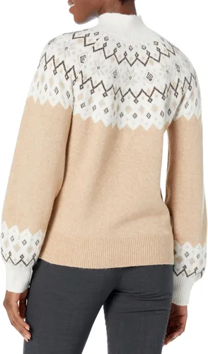 Vista 2 de Nautica Suéter Fair Isle con cuello alto falso para mujer