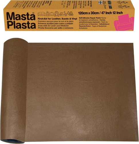 Vista 13 de MASTAPLASTA Cinta de reparación de cuero original, color gris claro, 59.1 x 3.9 in, calidad de tapicería, parche de reparación de cuero rápido y I