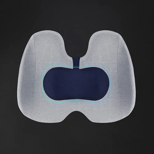 Vista 7 de Almohada de apoyo lumbar para silla de oficina, automóvil, almohada lumbar de espalda baja, cojín de espuma viscoelástica, cojín de respaldo