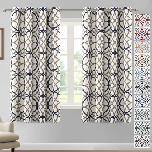 Vista 21 de H.VERSAILTEX Cortinas opacas de 63 pulgadas de largo, juego de 2 paneles de cortinas térmicas y cortinas para tratamiento de ventana, reducción