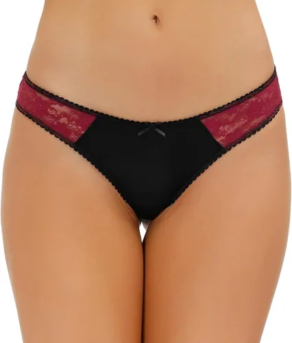 Vista 3 de LYYTHAVON - Juego de 7 tangas para mujer encaje elástico elastano y nailon