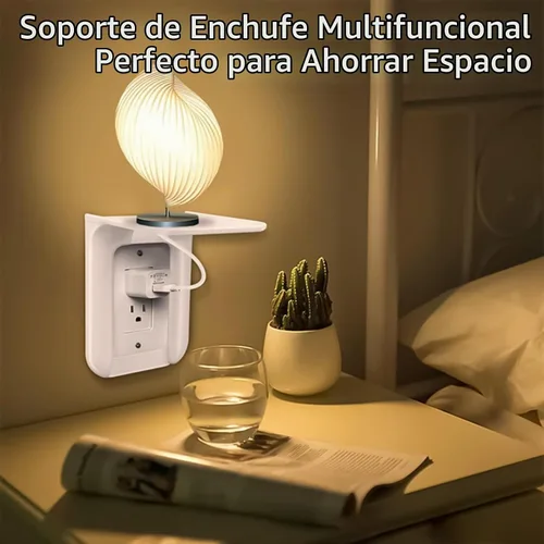 Vista 8 de Estante de salida, soporte de pared de baño con gestión de cables integrada, organizador de pared para decoración inteligente del hogar, ahorro