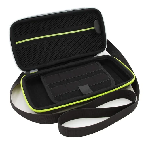 Vista 3 de CASEMATIX Carrying Case Compatible with Nintendo Switch Lite with 8 Game Slots, Non-Scratch Divider for Screen Protection, Accessory Storage and