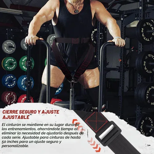 Vista 6 de Cinturón para sentadillas con barra, accesorio para rack y máquina de sentadillas, para levantamiento de pesas y powerlifting – Soporte