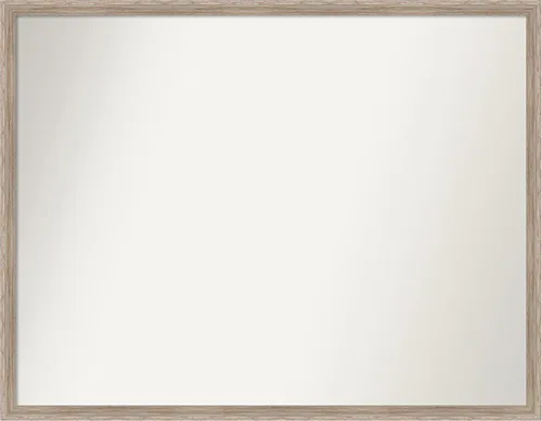 Vista 12 de Amanti Art Espejo de baño blanco para sobre el fregadero, 24 x 27 pulgadas, espejo de tocador rectangular con cuña de madera dura, marco de madera