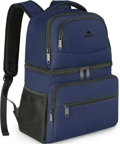 Vista 12 de MATEIN Mochila enfriadora, 26 latas, mochila térmica de almuerzo para hombres y mujeres, a prueba de fugas, de doble capa, mochila de almuerzo